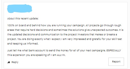 Kickstarter Lessons: Always be professional and polite (even when your backers aren’t) 5