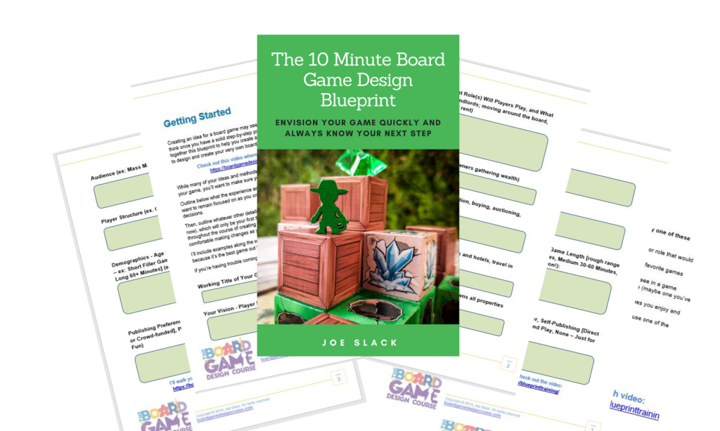 10 Minute Board Game Design Blueprint Layout Shot